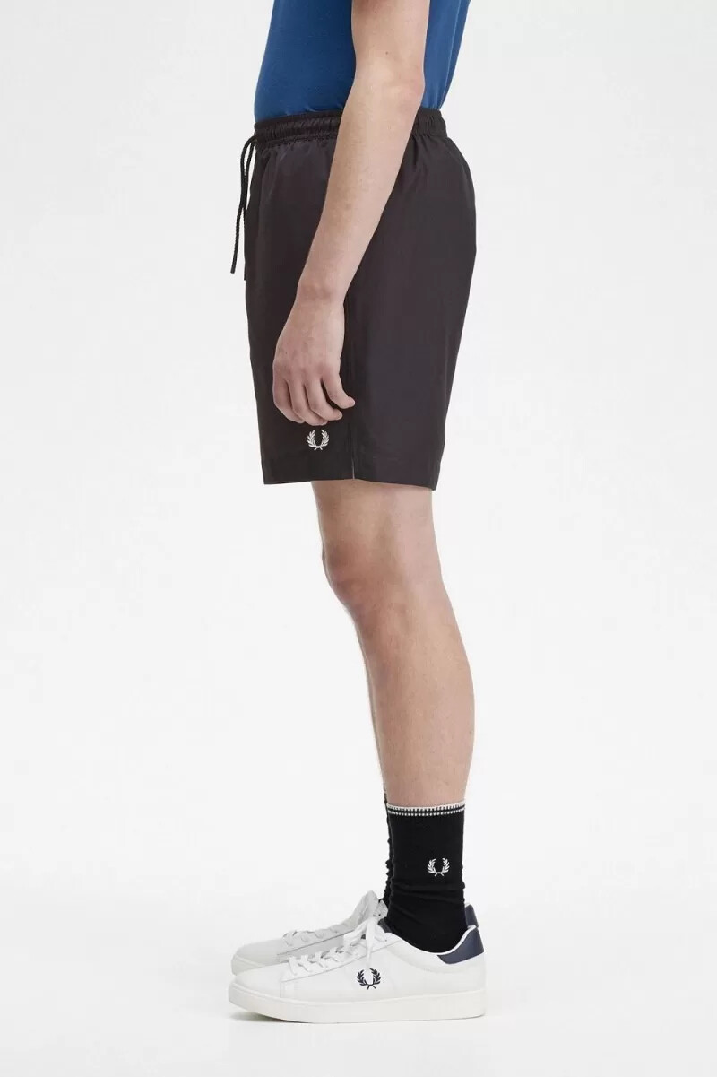 fred perry classic badshorts herr svarta