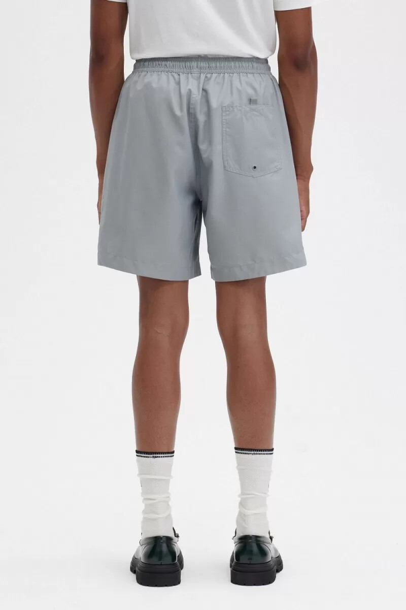 fred perry classic badshorts herr grå