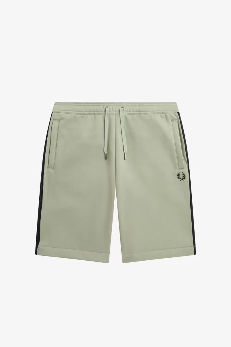 fred perry embossed tape sweat herrshorts mintgrön