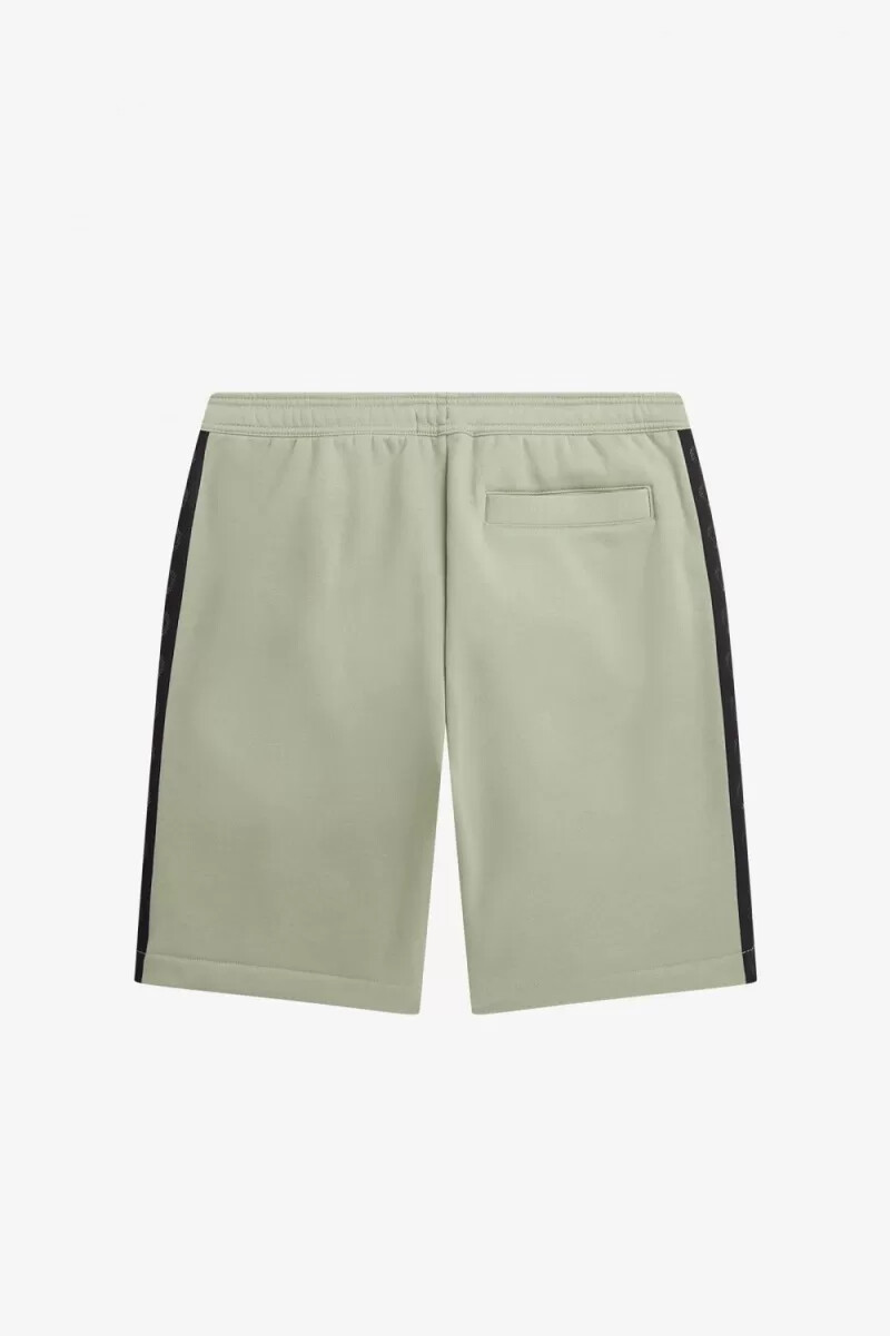 fred perry embossed tape sweat herrshorts mintgrön