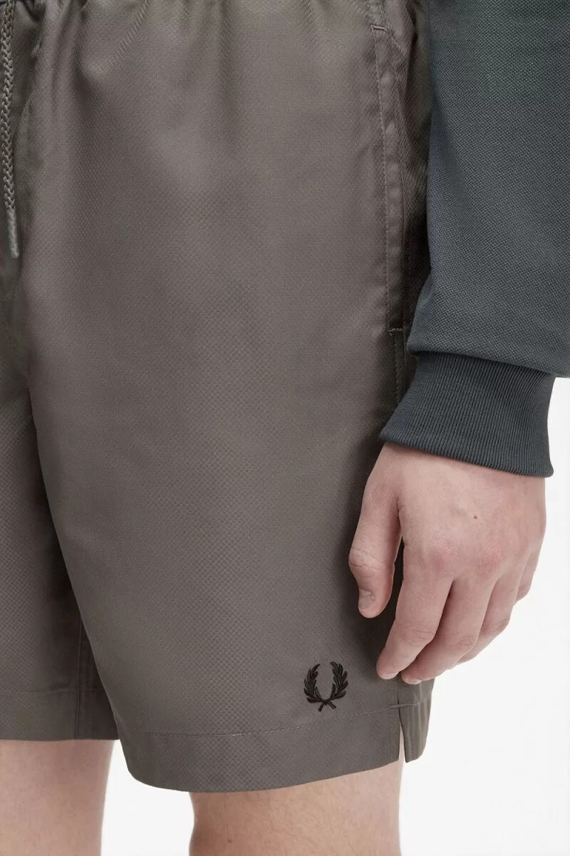 fred perry classic badshorts herr grön