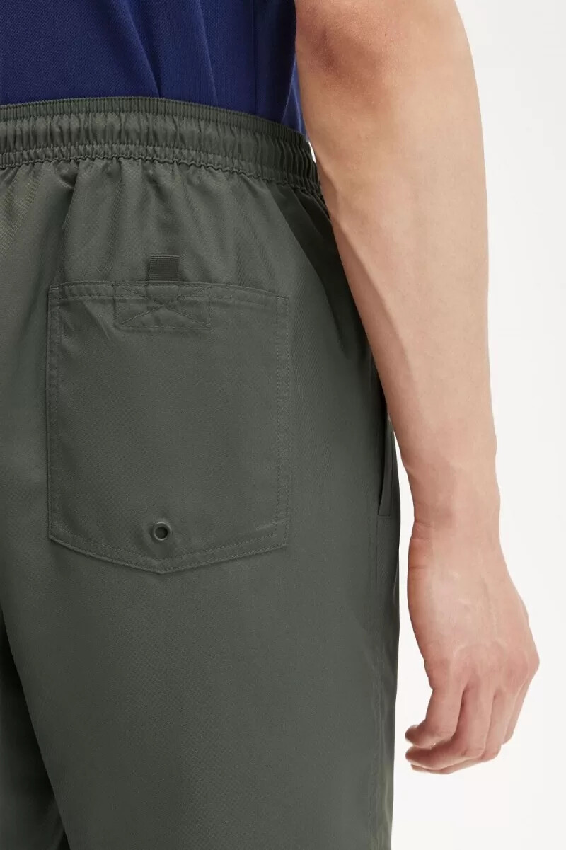 fred perry classic badshorts herr grön