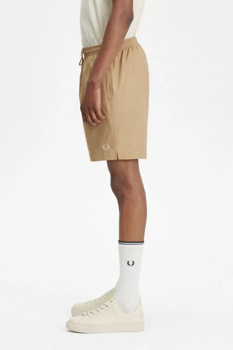 fred perry classic badshorts herr grön