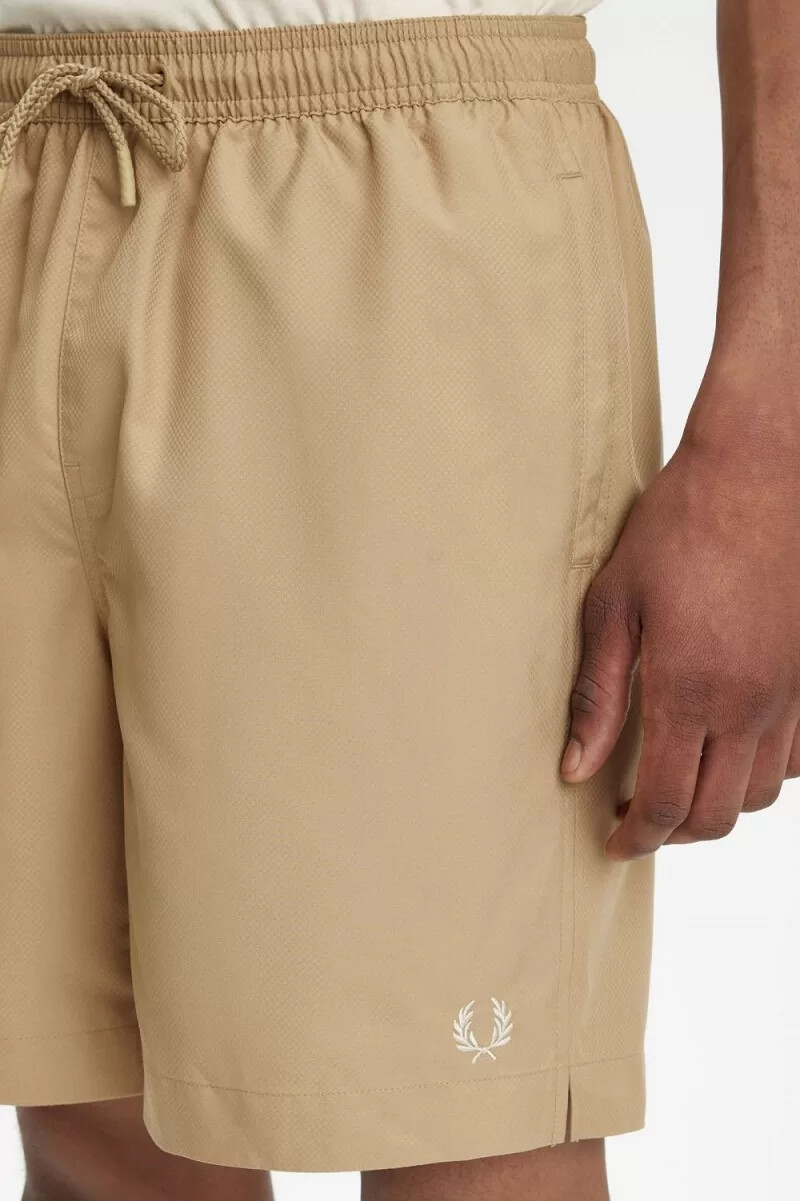 fred perry classic badshorts herr grön