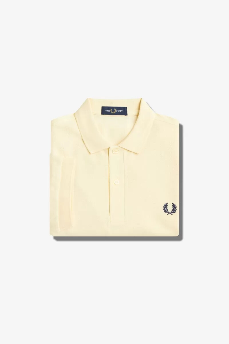fred perry m6000 herrskjorta aqua cream fransk marinblå