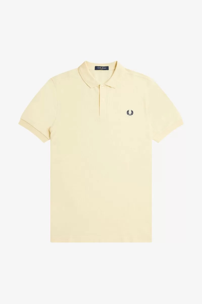 fred perry m6000 herrskjorta aqua cream fransk marinblå