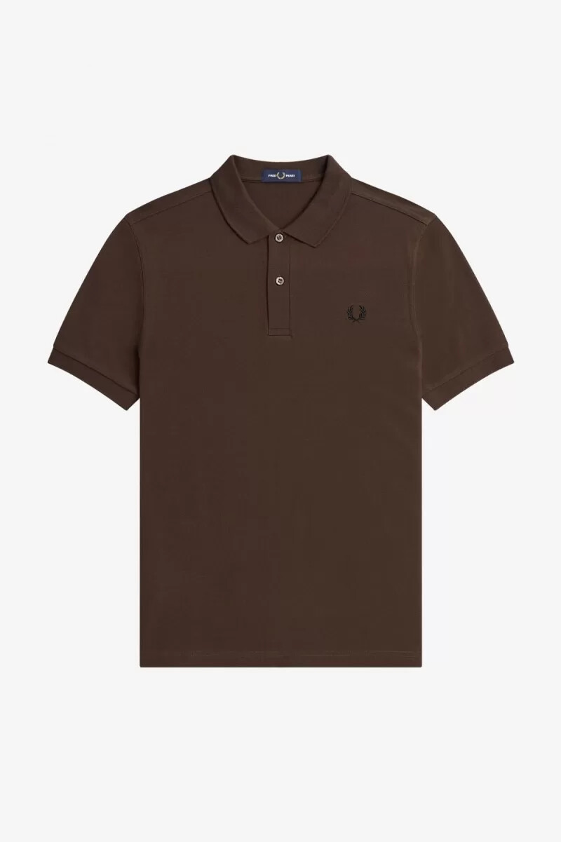 fred perry m6000 herrskjorta burnt tobacco svart