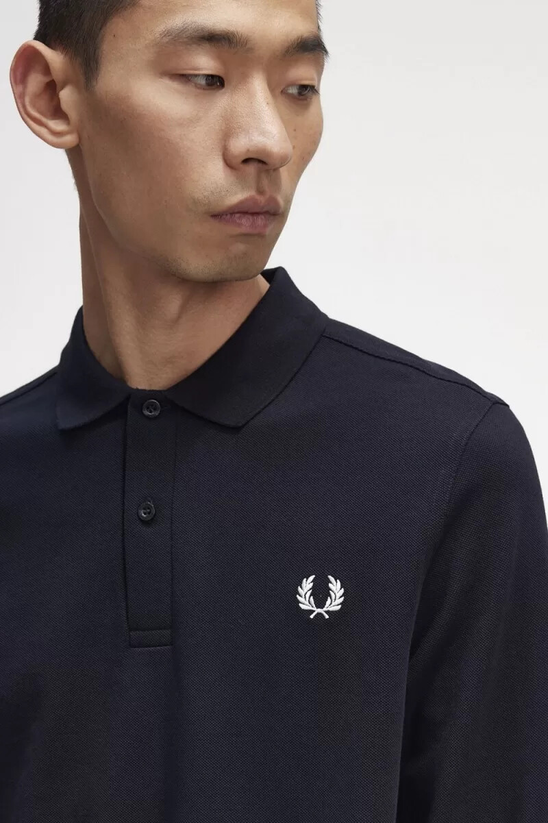 fred perry m6006 herrskjorta marinblå vit