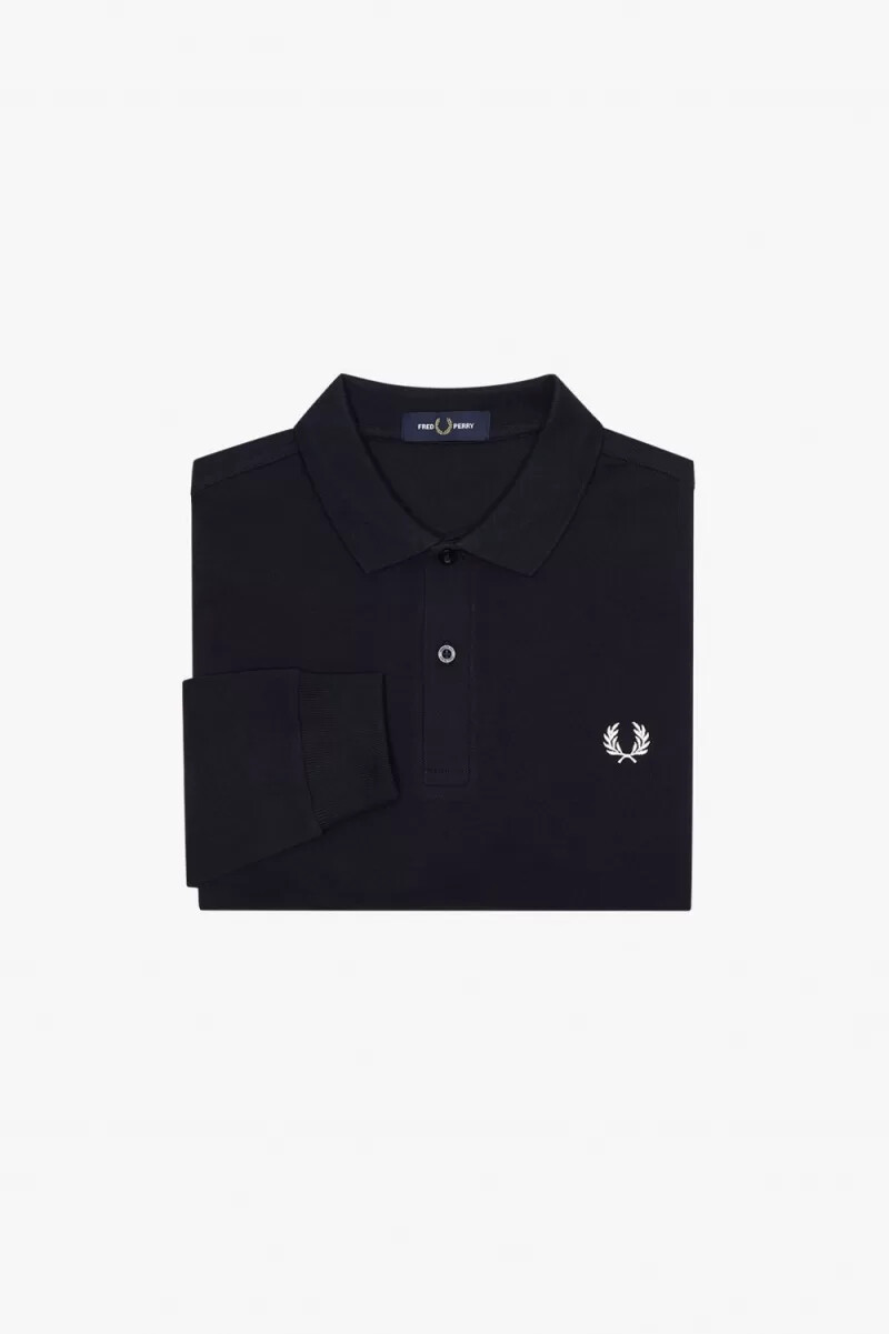 fred perry m6006 herrskjorta marinblå vit