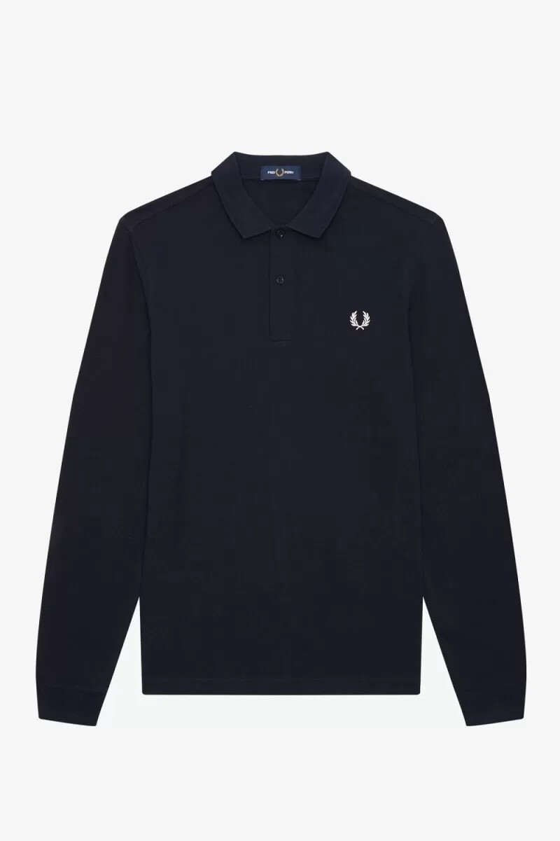 fred perry m6006 herrskjorta marinblå vit