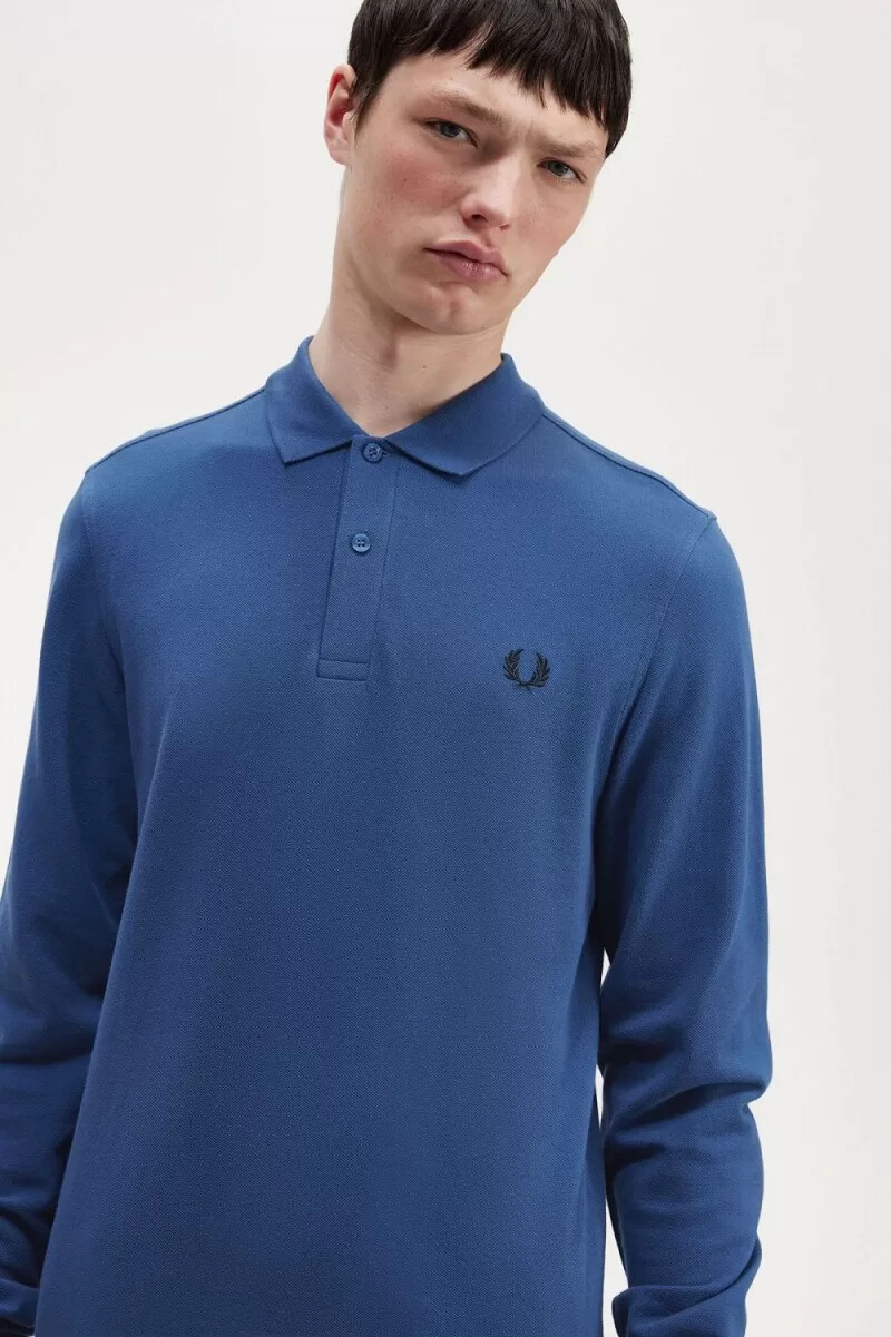 fred perry m6006 herrskjorta midnattsblå