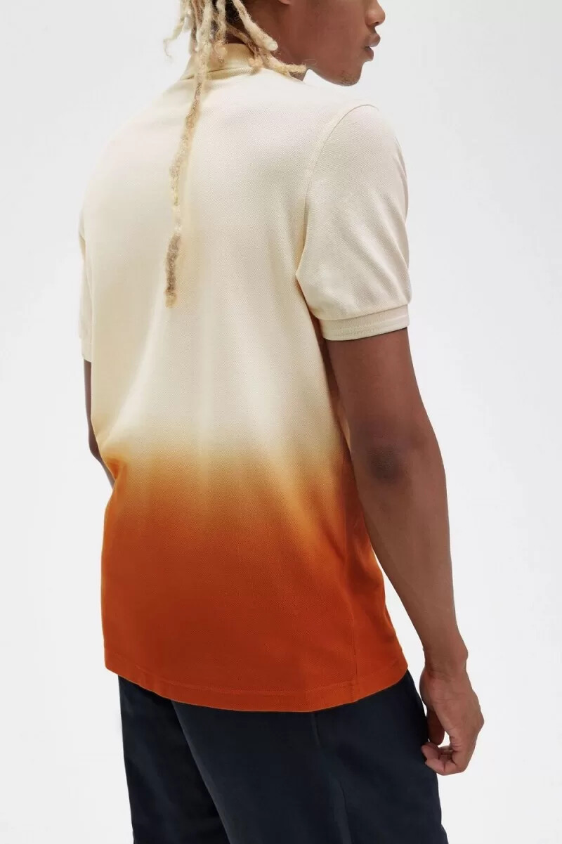 fred perry ombre herrskjorta silky peach