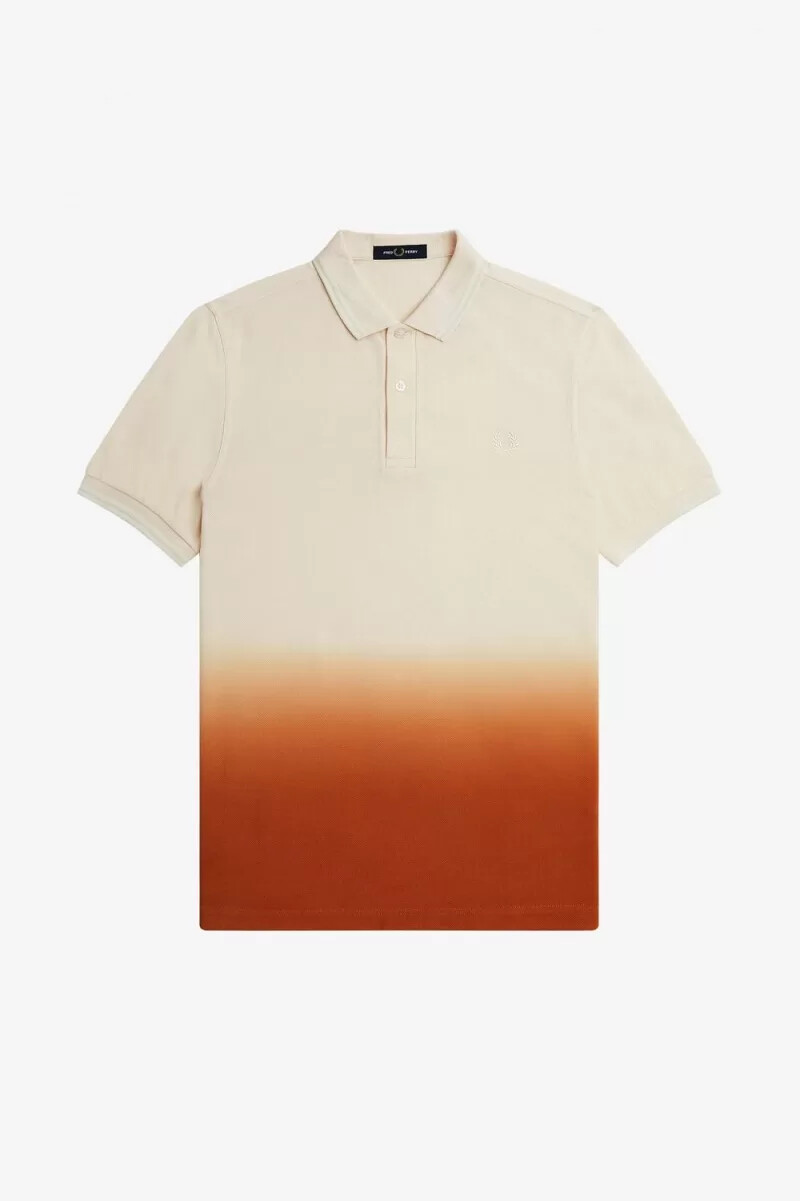 fred perry ombre herrskjorta silky peach