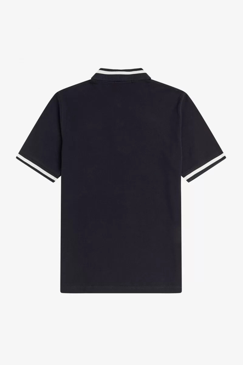 fred perry m2 herrskjorta marinblå snövit