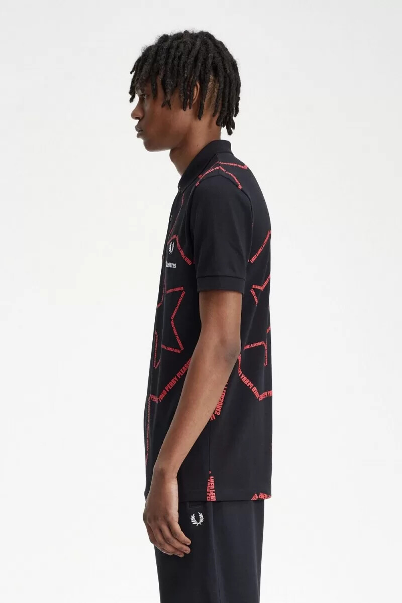 fred perry star herrskjorta svart