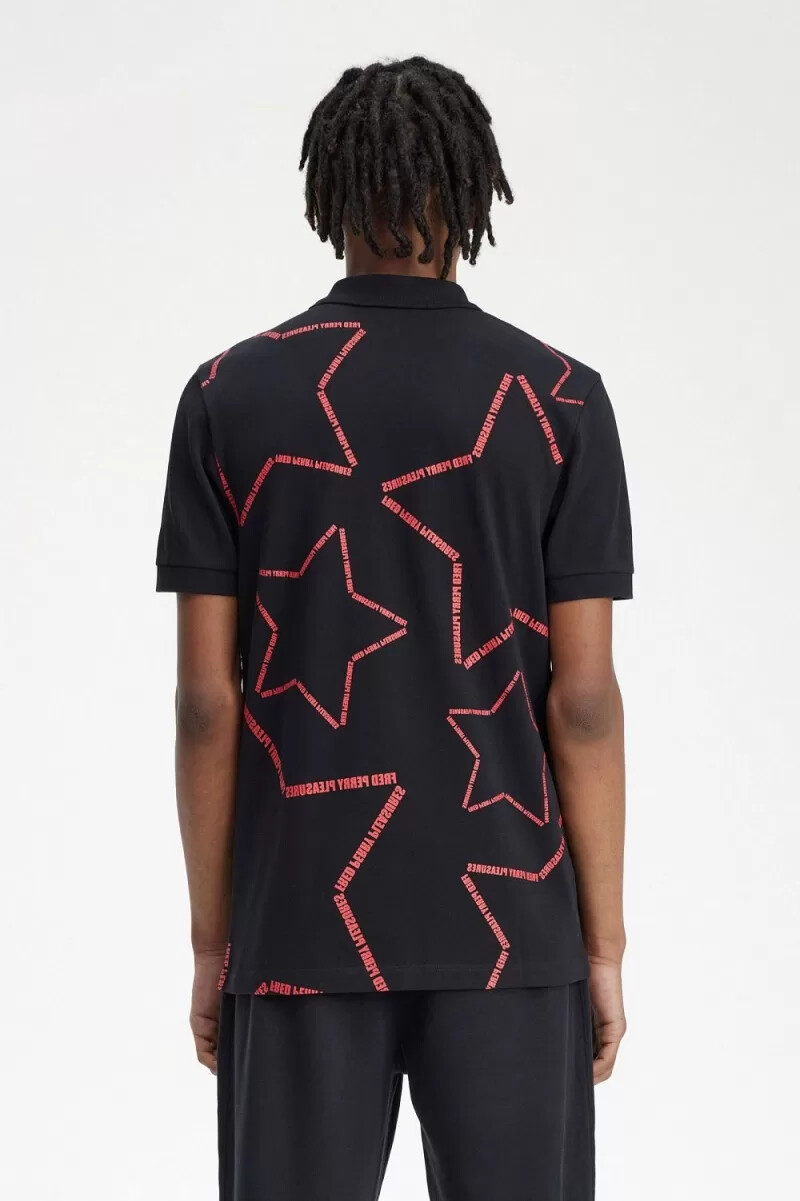 fred perry star herrskjorta svart