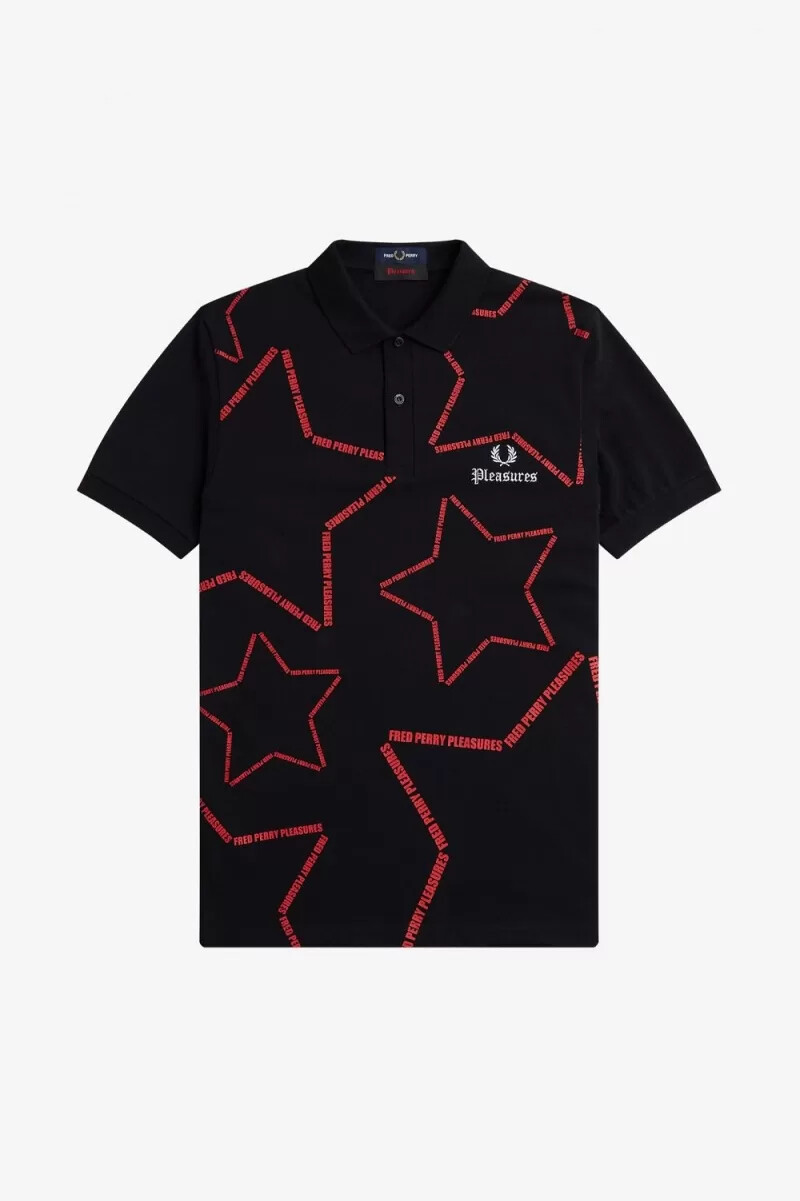 fred perry star herrskjorta svart
