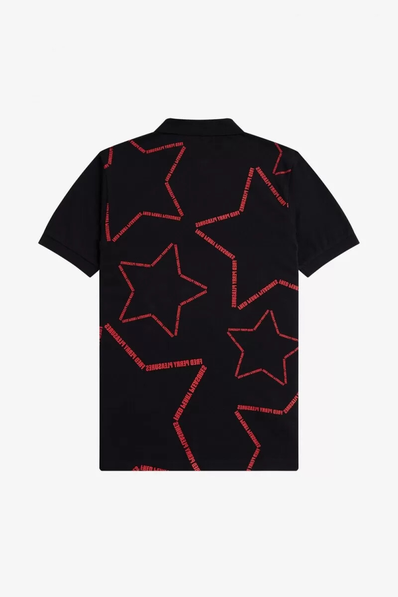 fred perry star herrskjorta svart