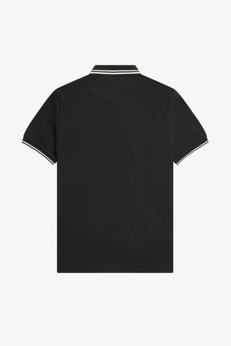 fred perry m3600 herrskjorta nattgrön snövit