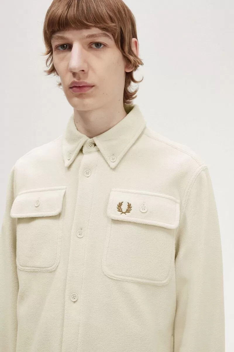 fred perry fleece herrskjorta havregryn