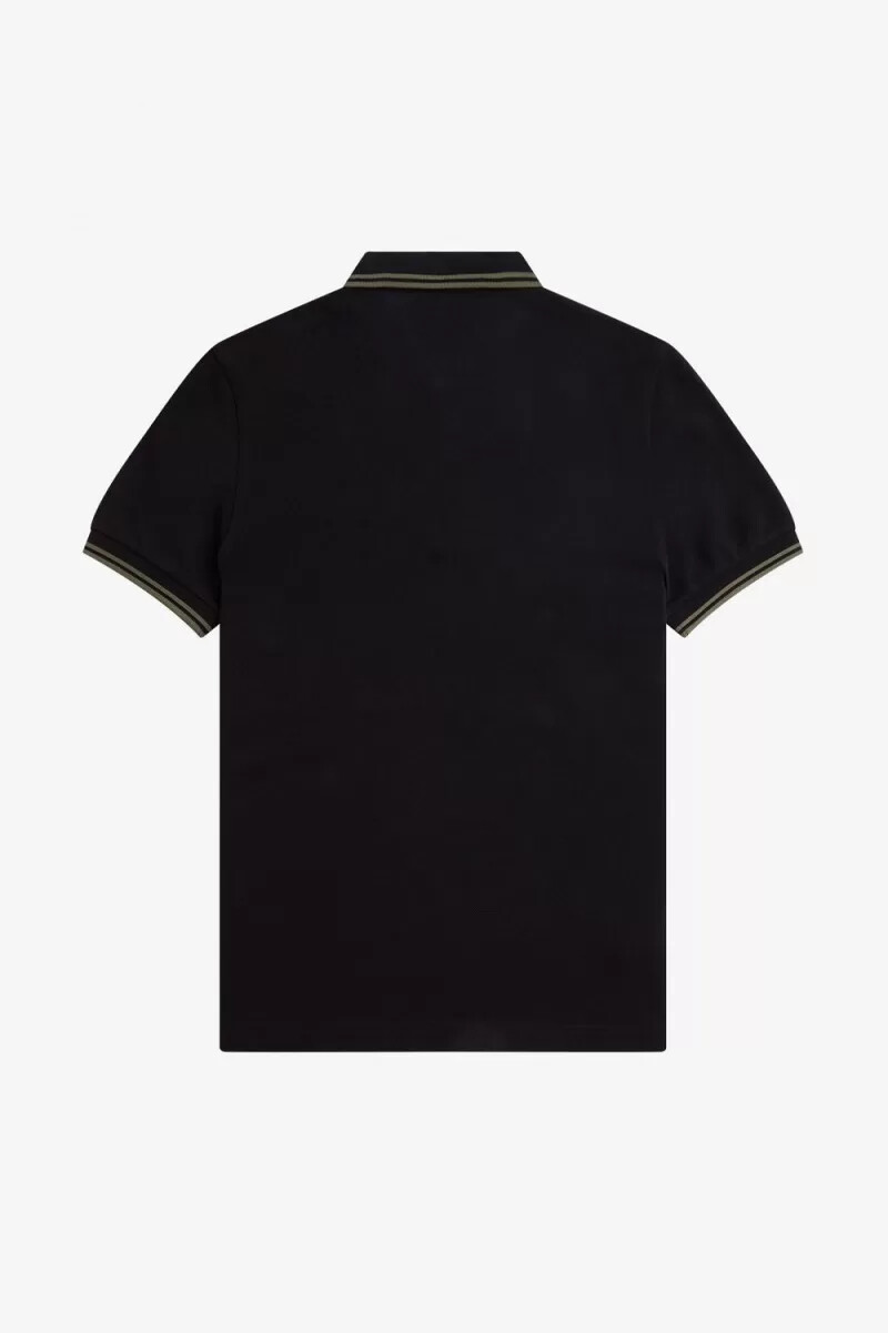 fred perry m3600 herrskjorta svart field green
