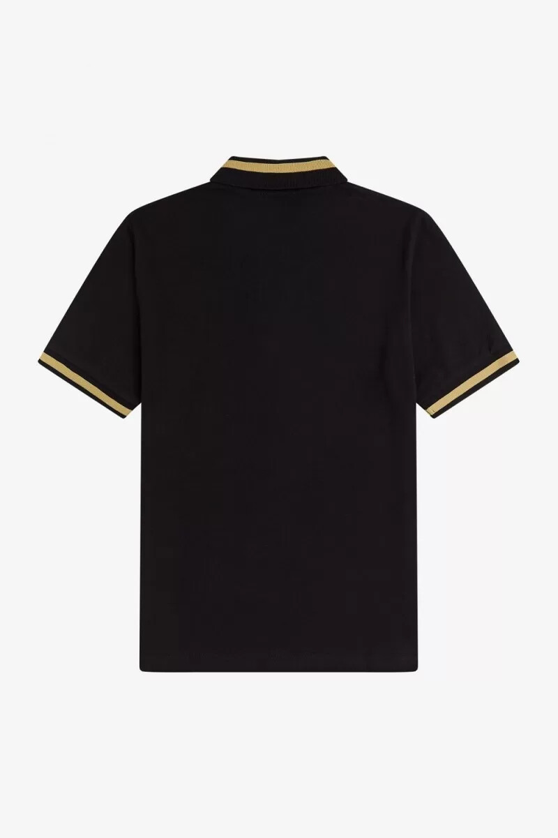 fred perry m2 herrskjorta svart champagne