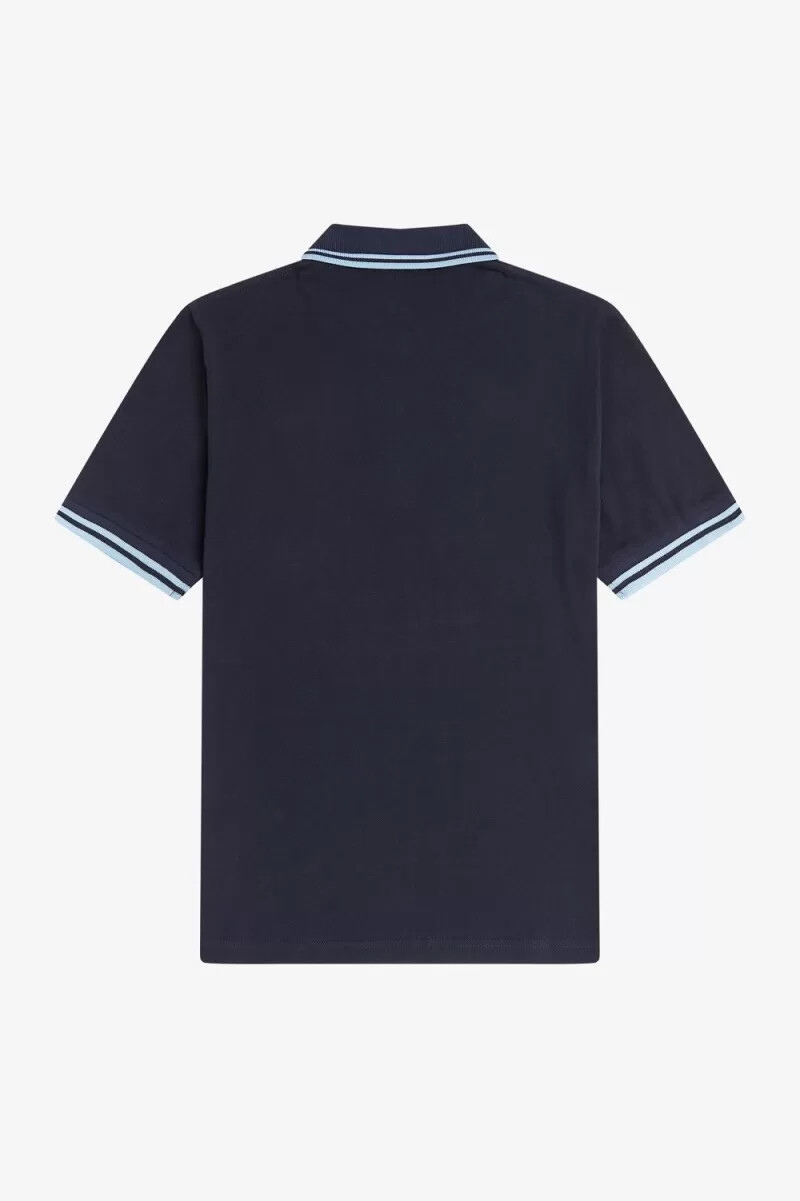 fred perry m12 herrskjorta marinblå aqua aqua