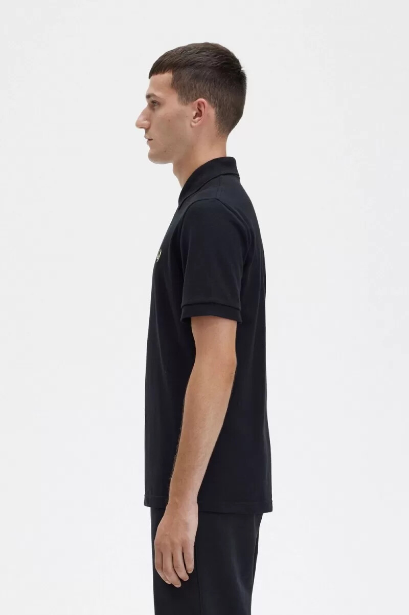 fred perry m3 herrskjorta svart champagne