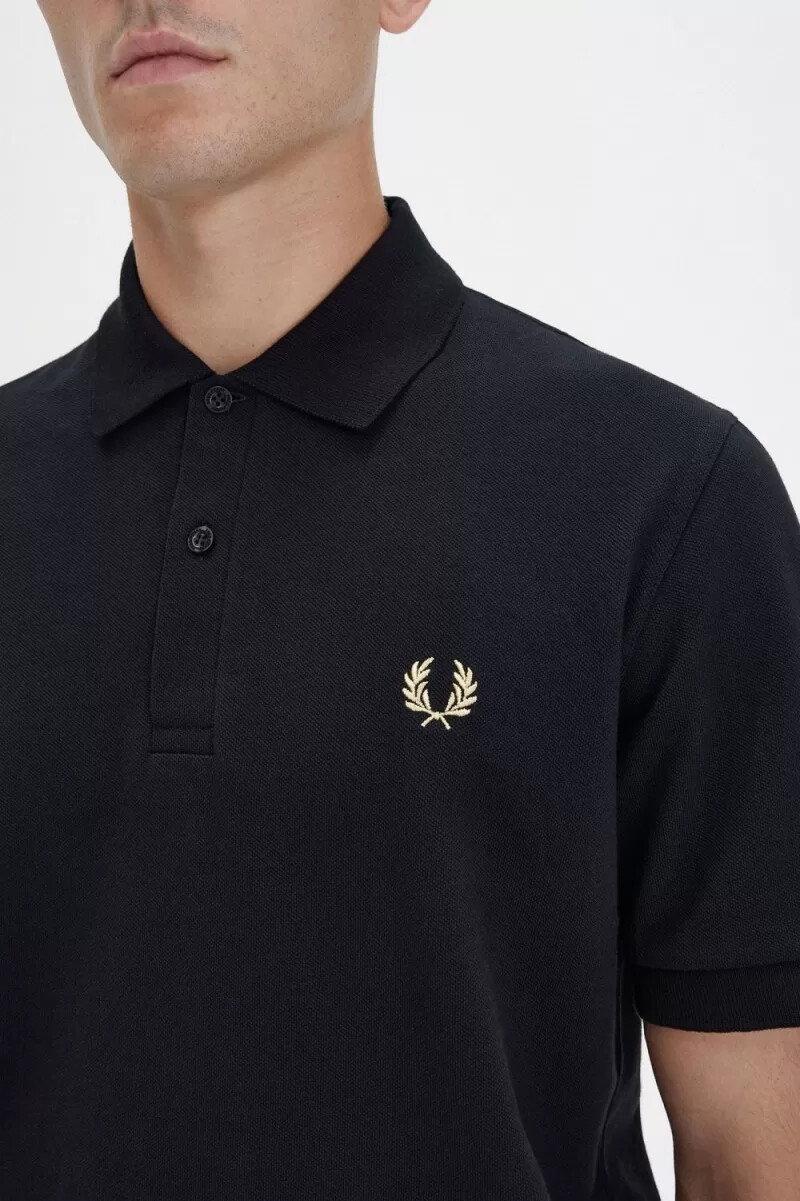 fred perry m3 herrskjorta svart champagne