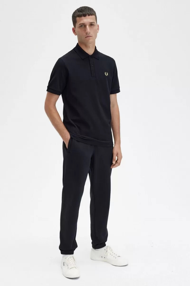 fred perry m3 herrskjorta svart champagne