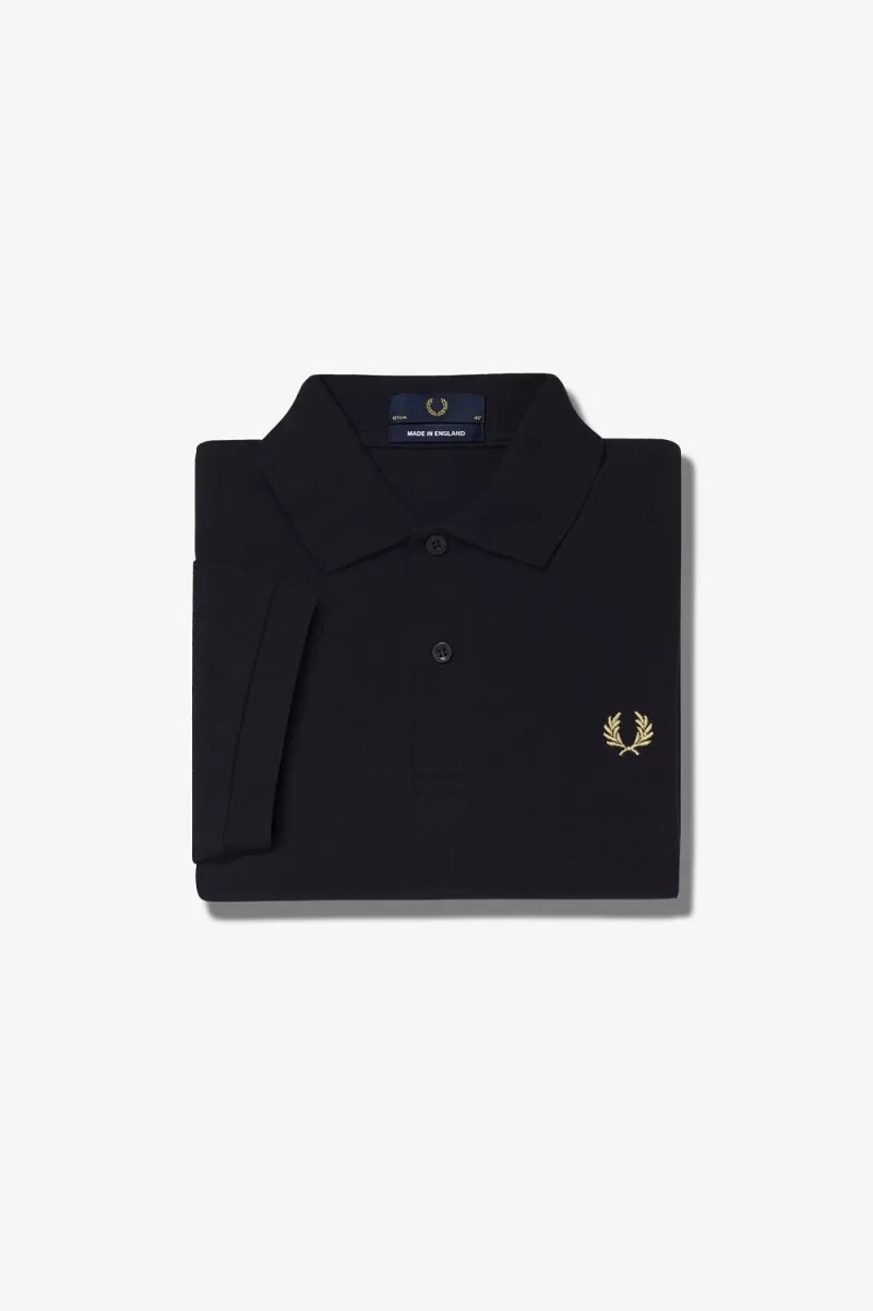 fred perry m3 herrskjorta svart champagne