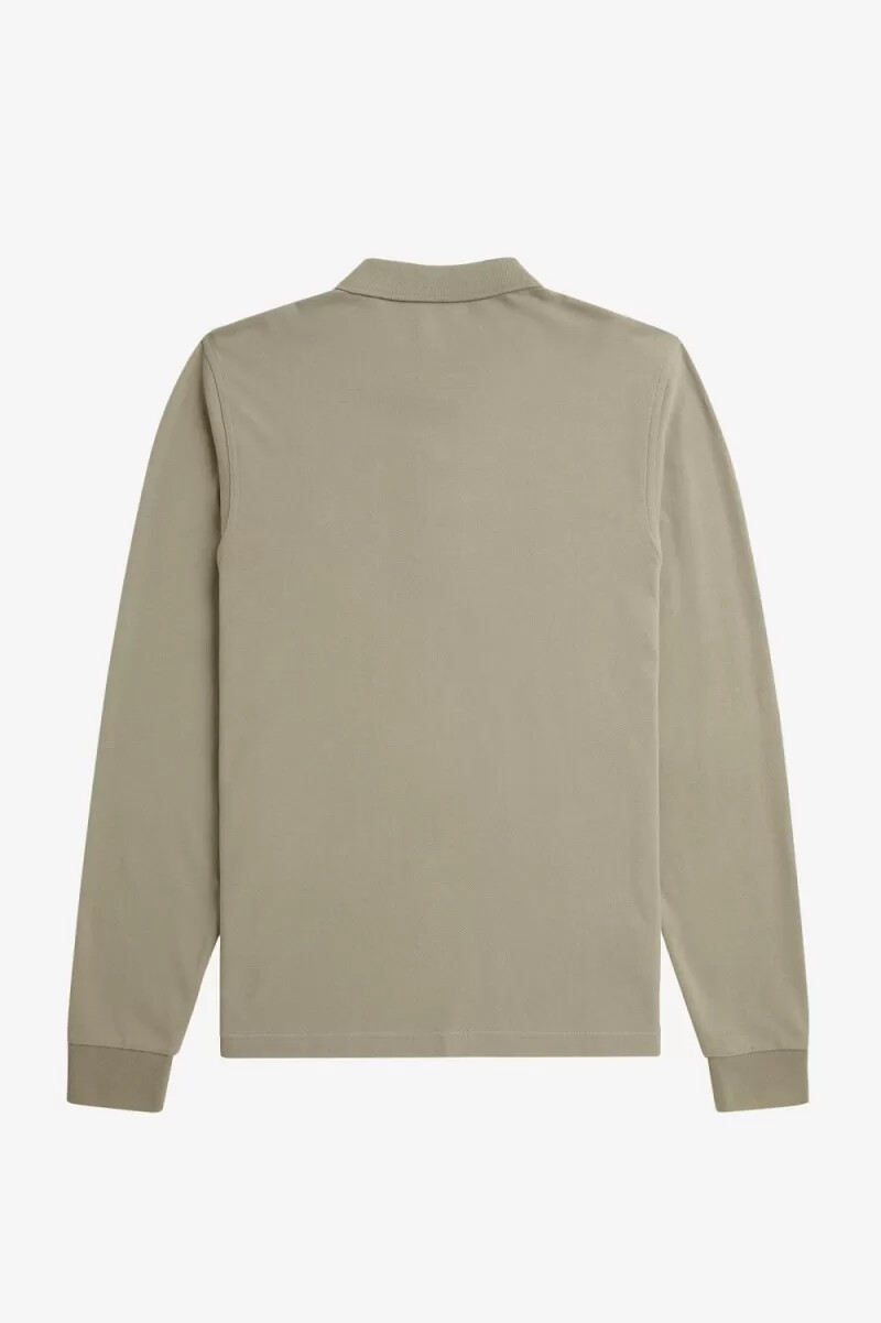 fred perry m6006 herrskjorta varm grå mörkröd