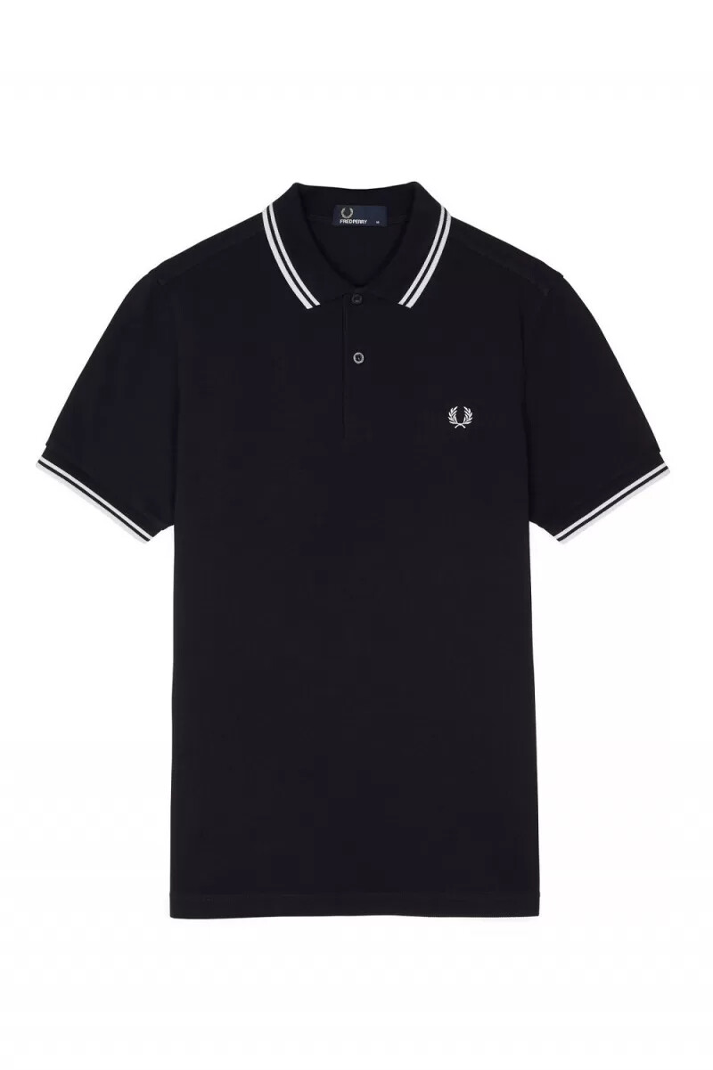 fred perry m3600 herrskjorta marinblå vit