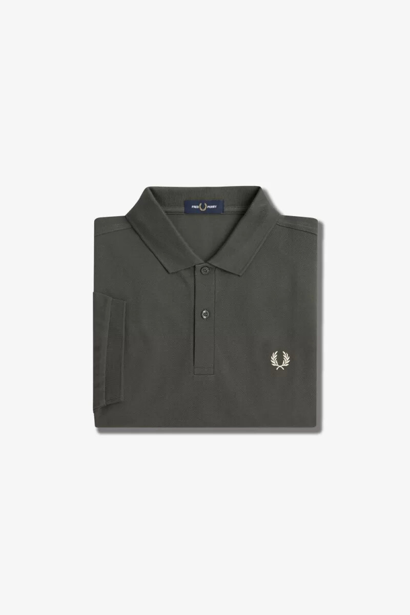 fred perry m6000 herrskjorta field green oatmeal
