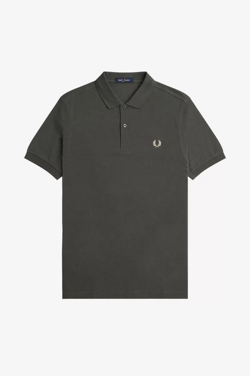 fred perry m6000 herrskjorta field green oatmeal