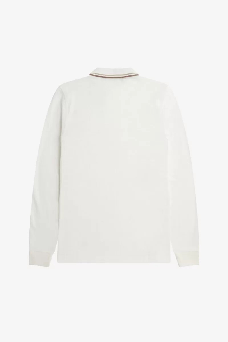 fred perry m3636 herrskjorta snövit havregrön