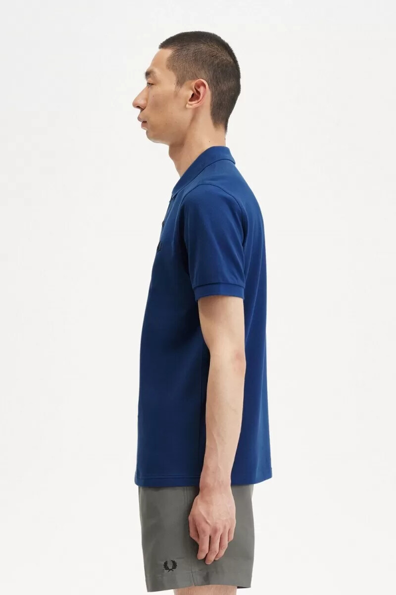 fred perry m6000 herrskjorta shaded cobalt marinblå