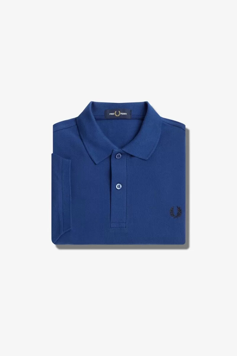 fred perry m6000 herrskjorta shaded cobalt marinblå