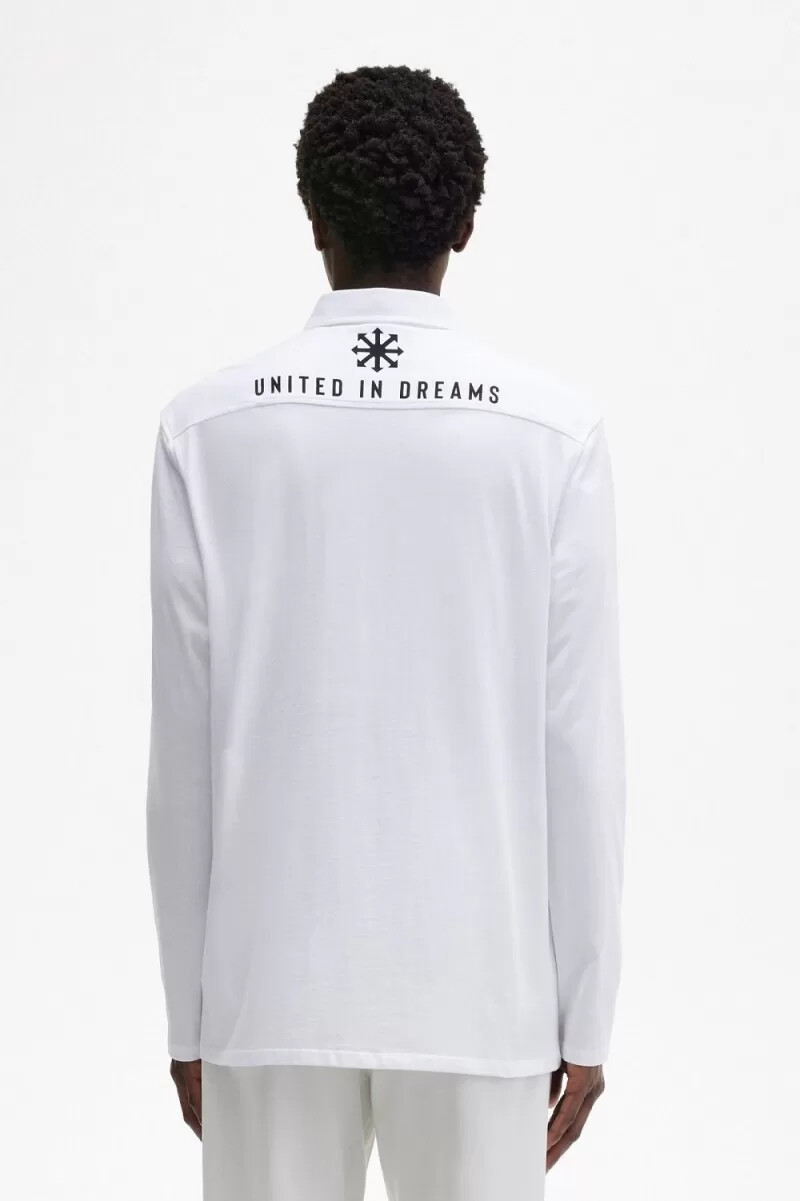 fred perry jersey herrskjorta vit