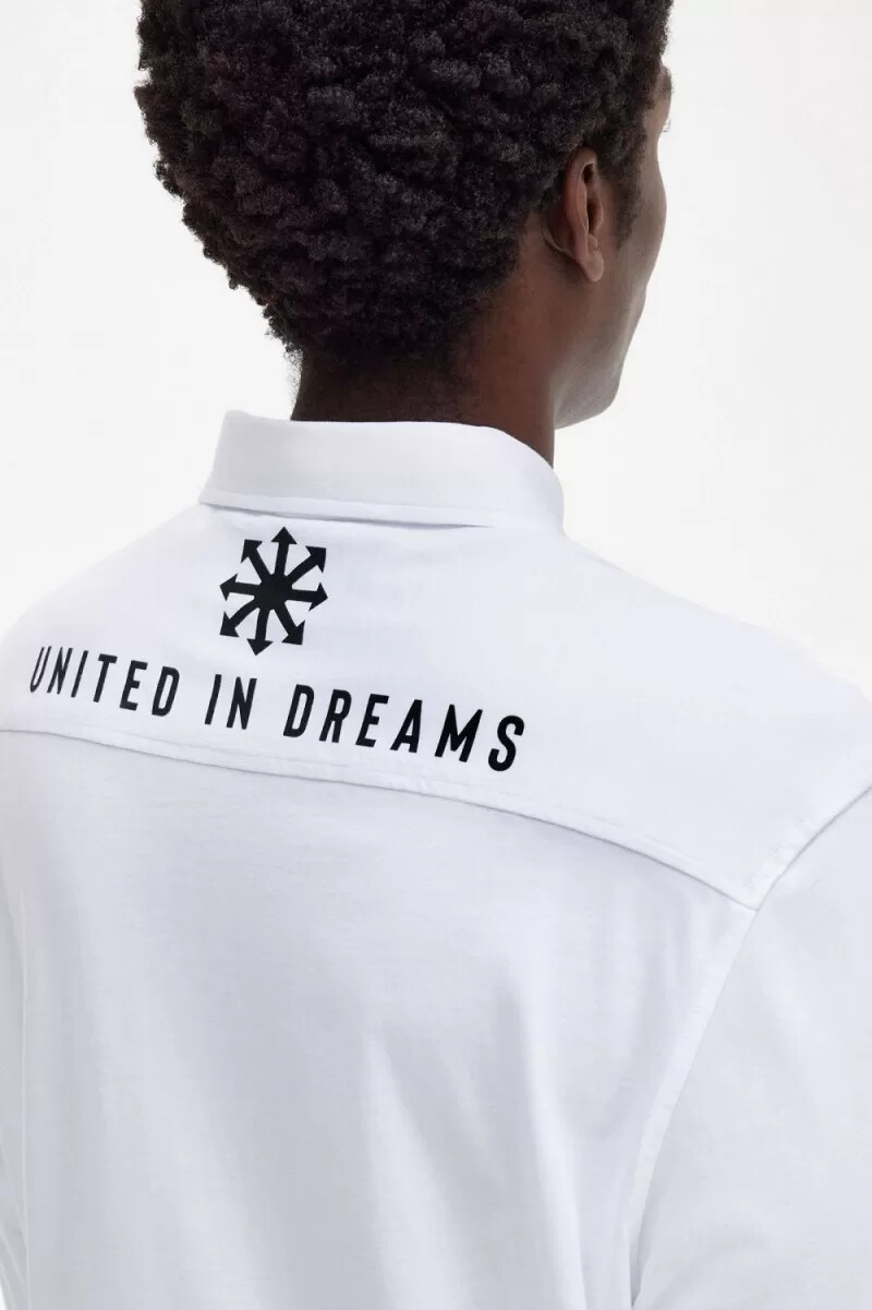 fred perry jersey herrskjorta vit