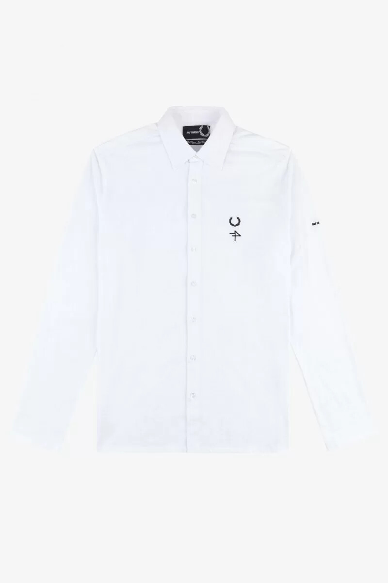 fred perry jersey herrskjorta vit