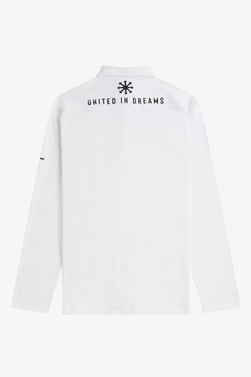 fred perry jersey herrskjorta vit