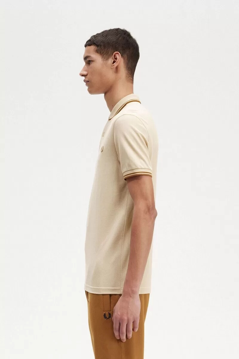 fred perry m3600 herrskjorta havregryn mörk kaffe mörk kaffe