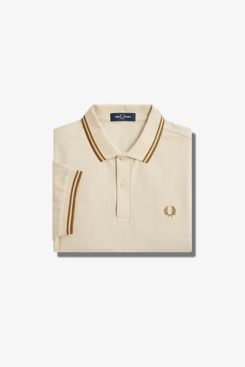 fred perry m3600 herrskjorta havregryn mörk kaffe mörk kaffe