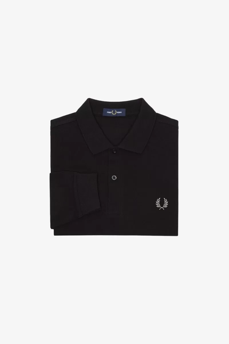 fred perry m6006 herrskjorta svart krom