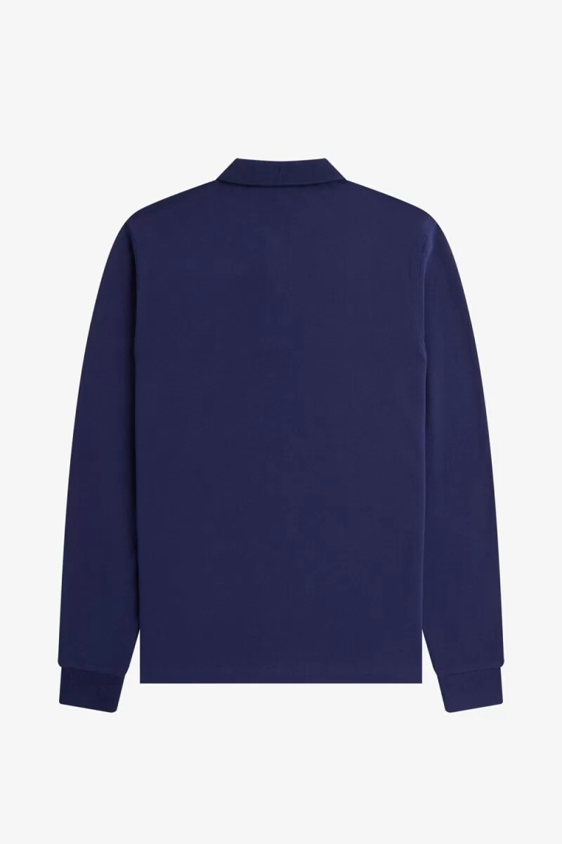 fred perry m6006 herrskjorta fransk marinblå whiskybrun