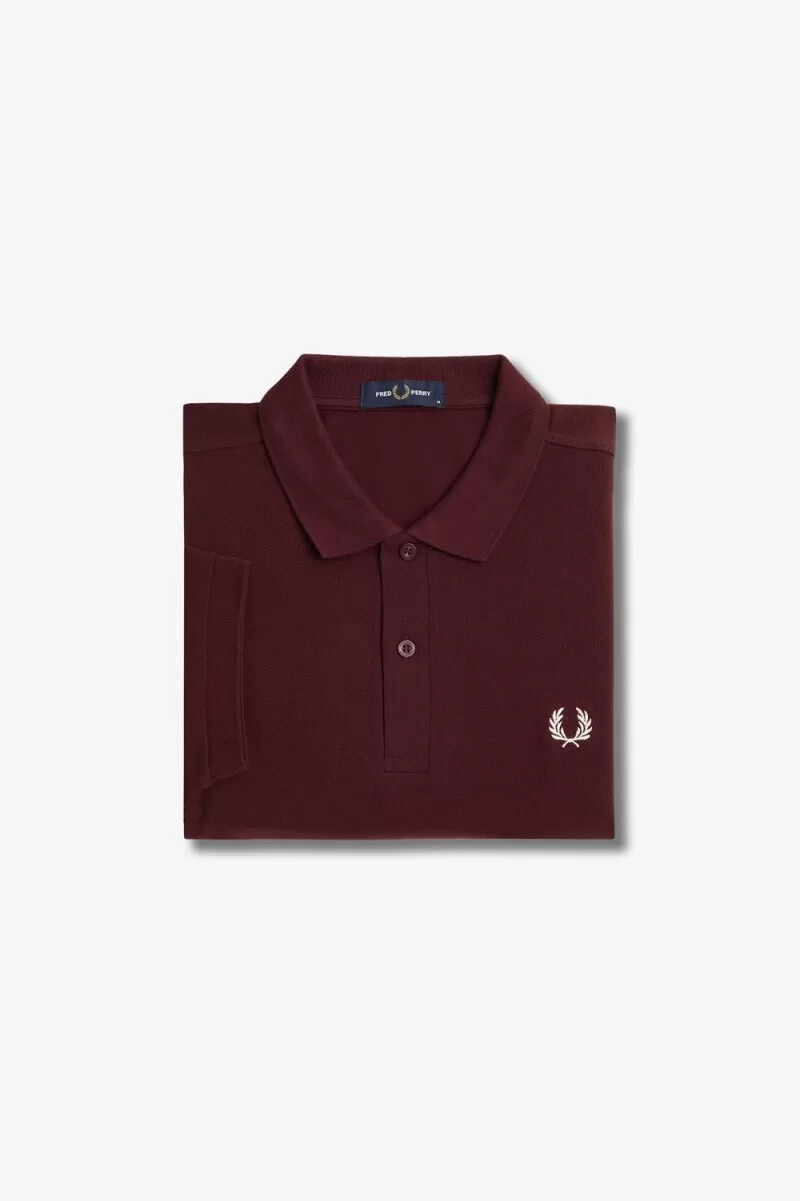 fred perry m6000 herrskjorta oxblood beige