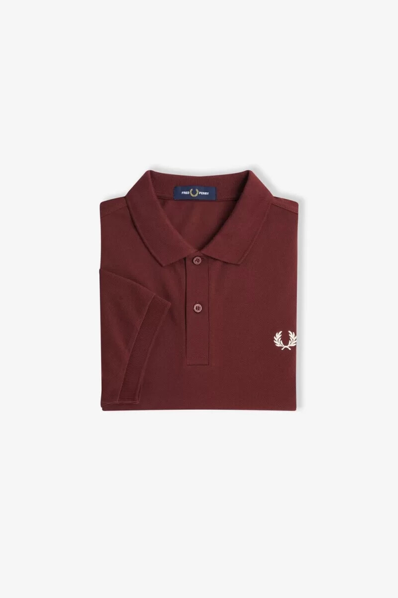 fred perry m6000 herrskjorta oxblood beige