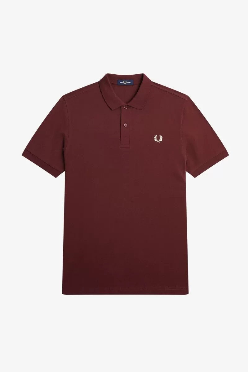 fred perry m6000 herrskjorta oxblood beige