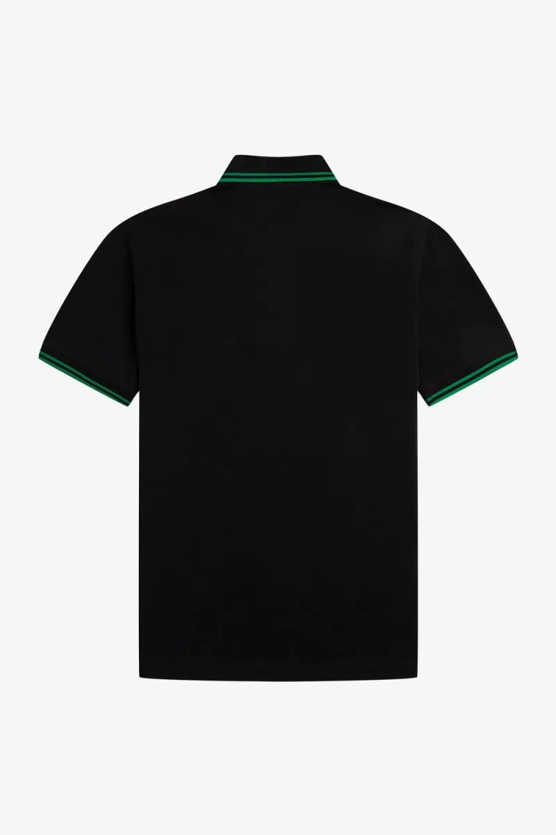 fred perry m12 herrskjorta svart grön